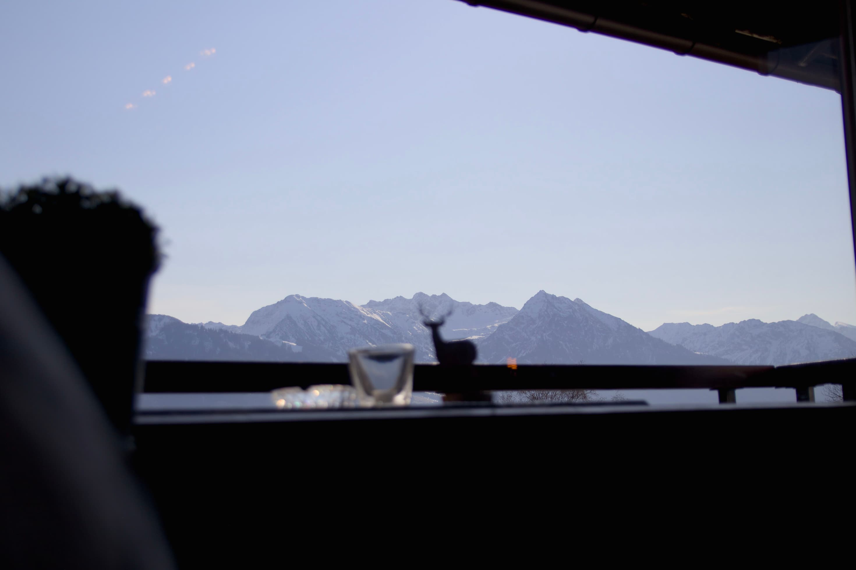 Blick in die Allgäuer Berge von der Ferienwohnung Bolsterlang