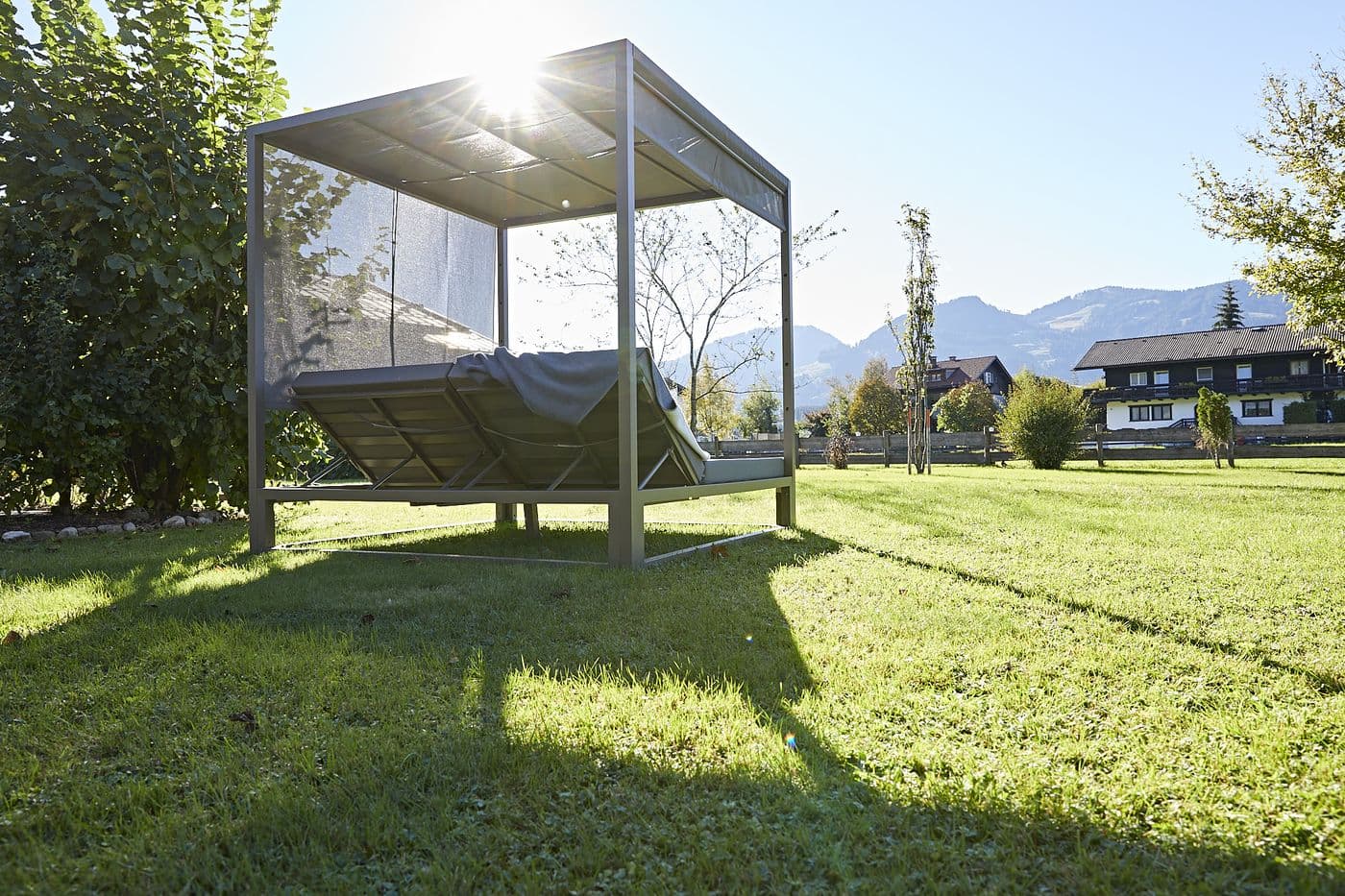 Garten des Hotel Rosenstock in Fischen im Allgäu