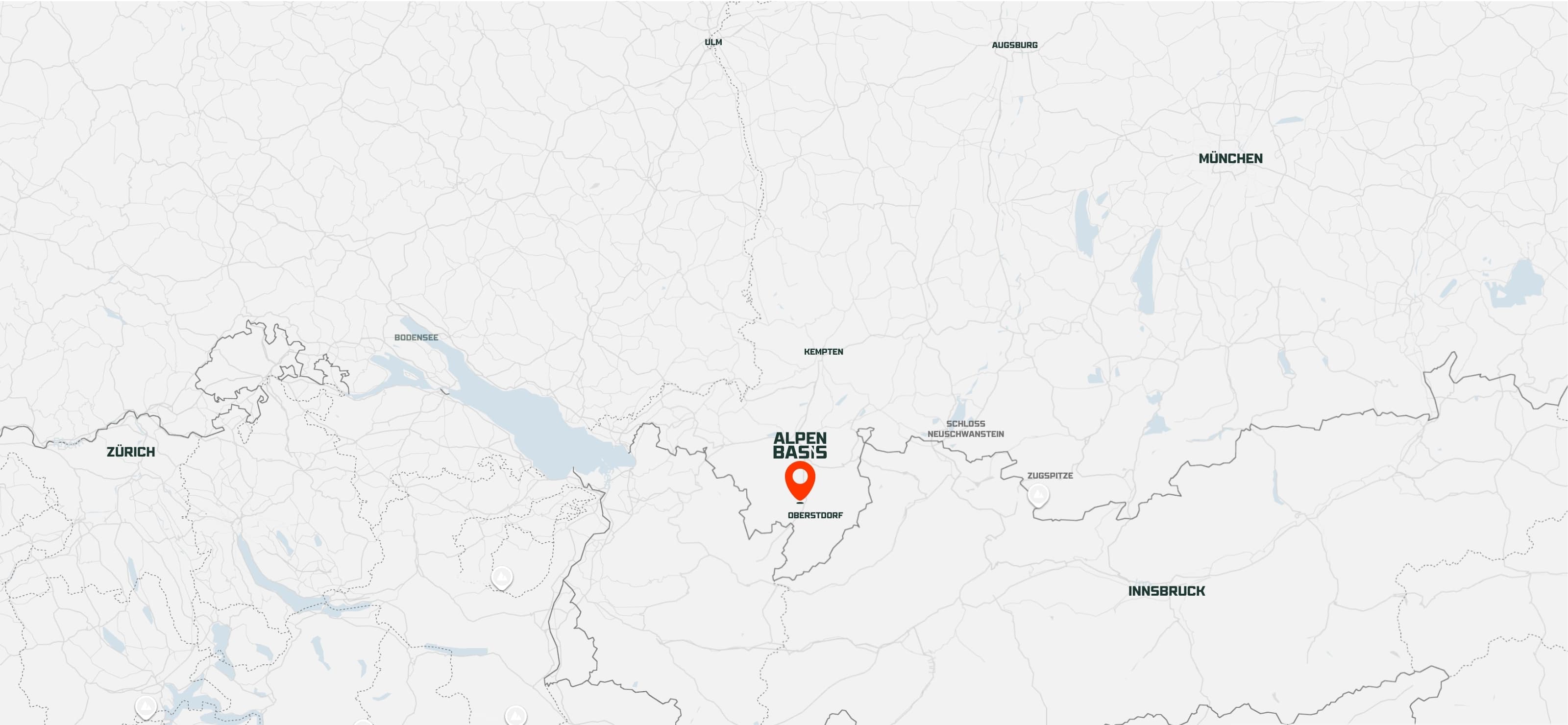 Karte – Standort Alpenbasis Bolsterlang