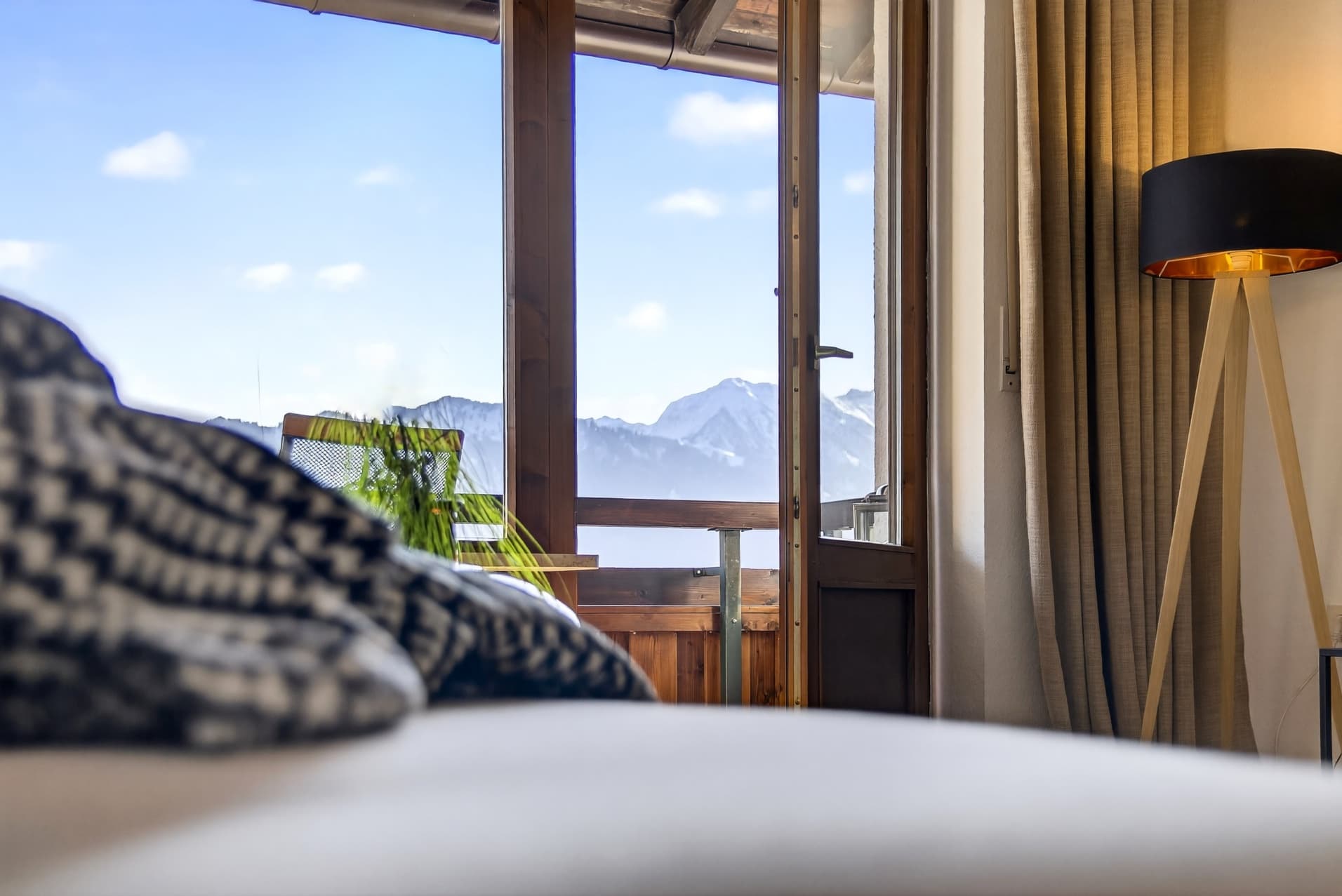 Alpenpanorama von der Ferienwohnung Bolsterlang – Allgäuer Alpen